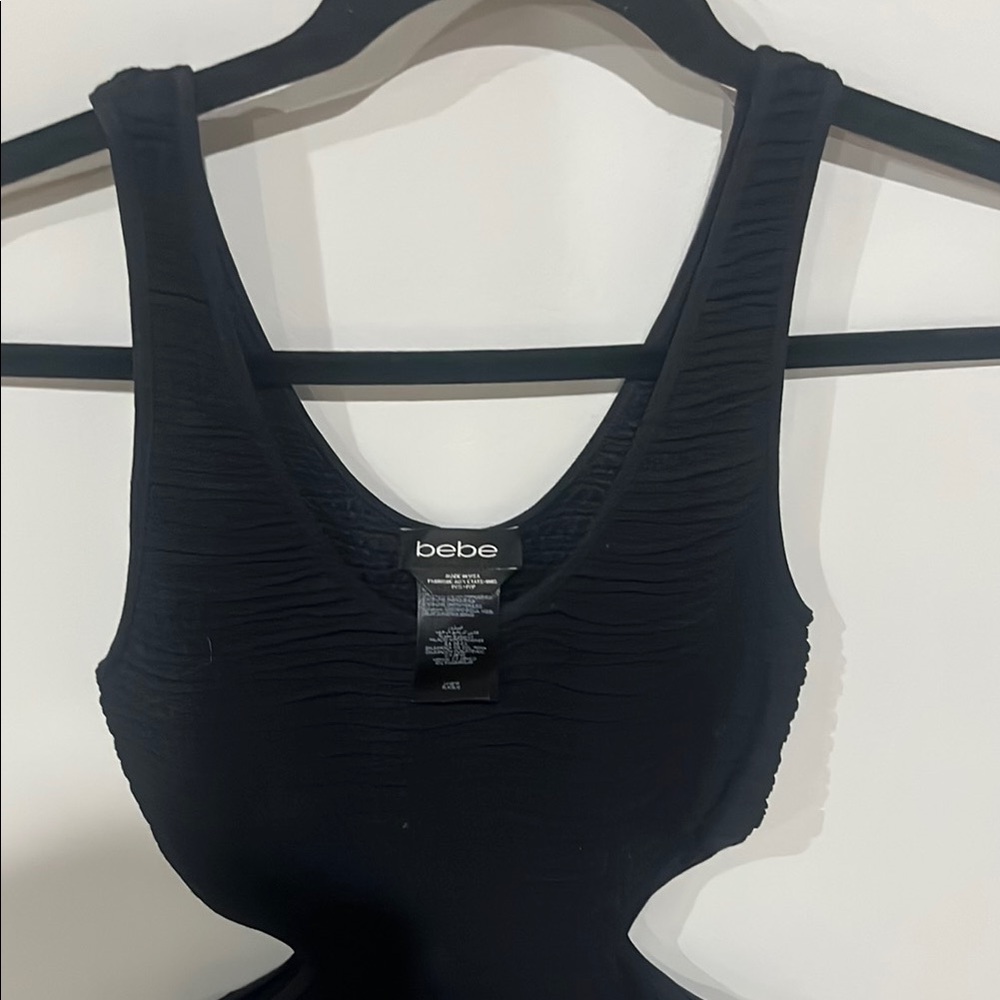 Bebe Black Ruched Dress